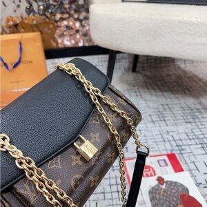 Louis Vuitton Black and Brown Crossbody Bag